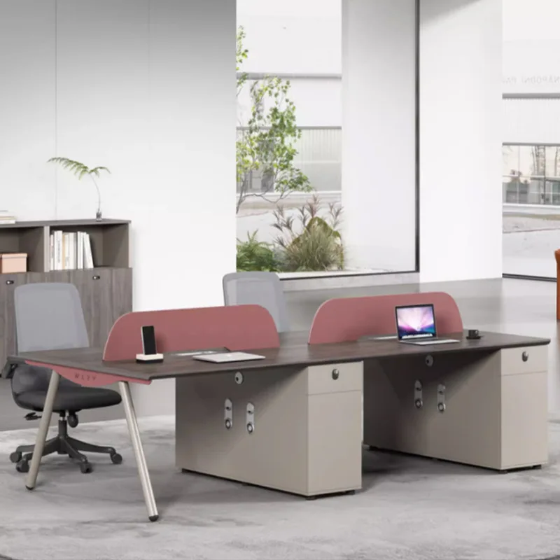 Customized Modular Open Space Office Desk 6 Person Staff Workstation Stable Office Table Work Station