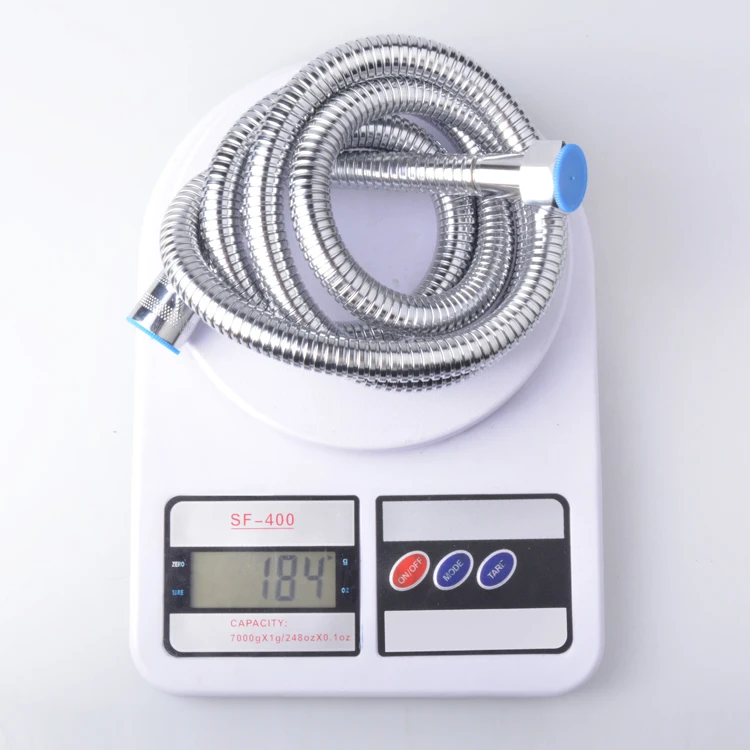 extensible flexible metal chrome stainless steel shower pipe hose