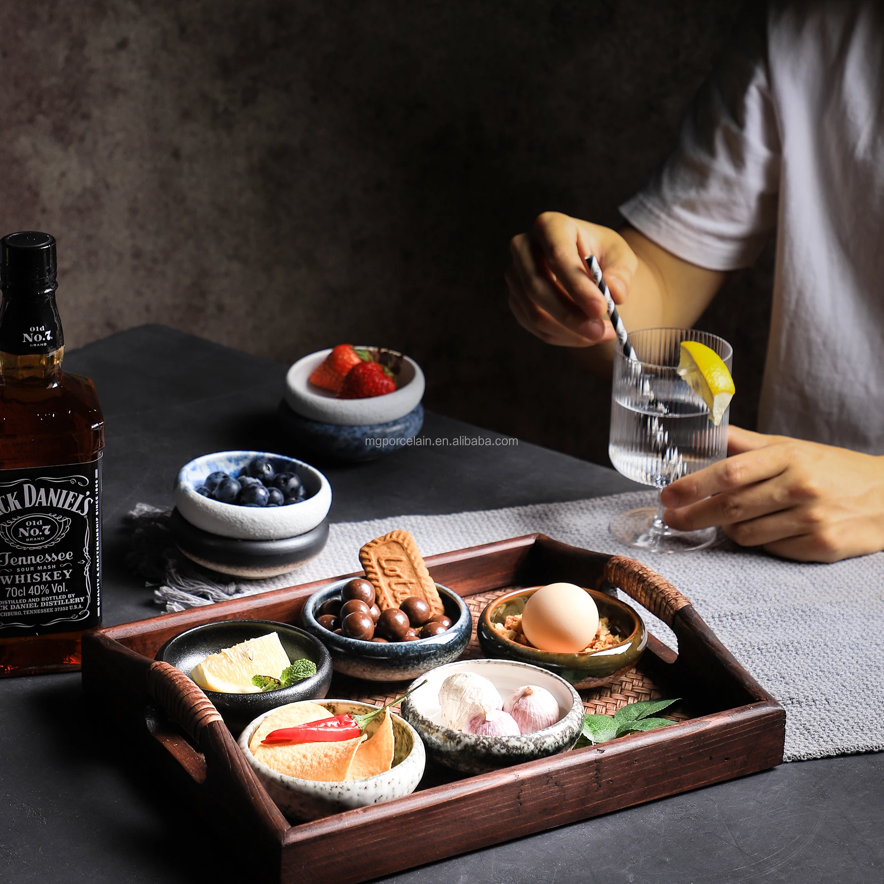 Restaurant ceramic Japanese tableware stoneware soy sauce dessert cereal snack serving dish