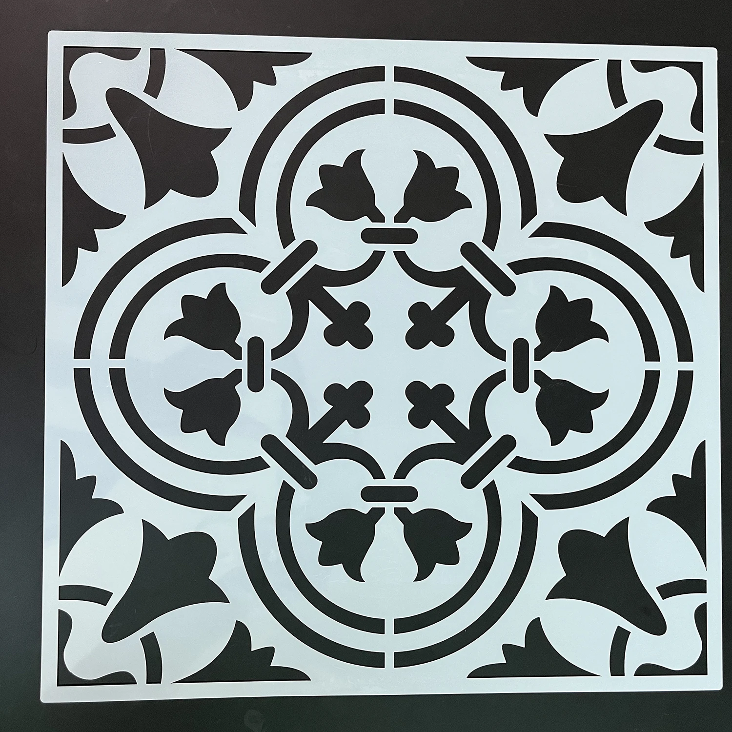 12 Inch Moroccan Wall Stencil Painting Template Augusta Tile Stencils for Home Decor