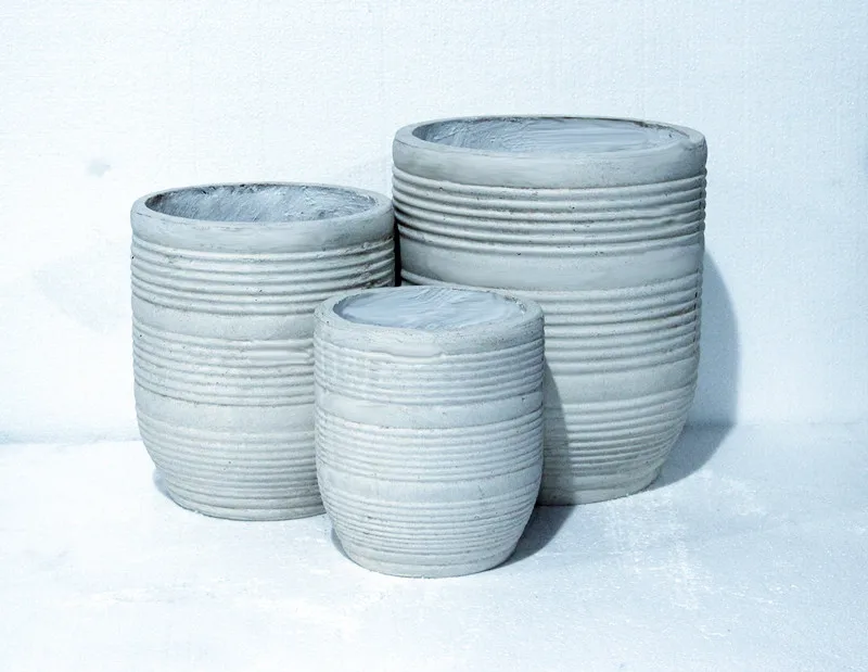 Antique Fiber stone flower pot set of 3