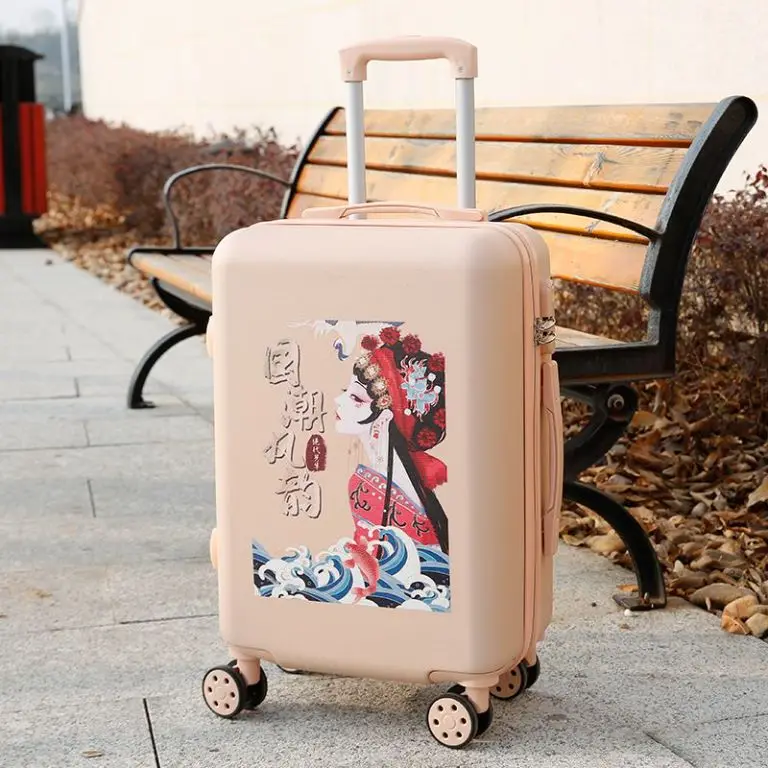 Factory Personal Customization Luggage Travel Bag Soft 3pcs Suitcase Set 4pcs Trolley Travelling Case Printing Chinese Style