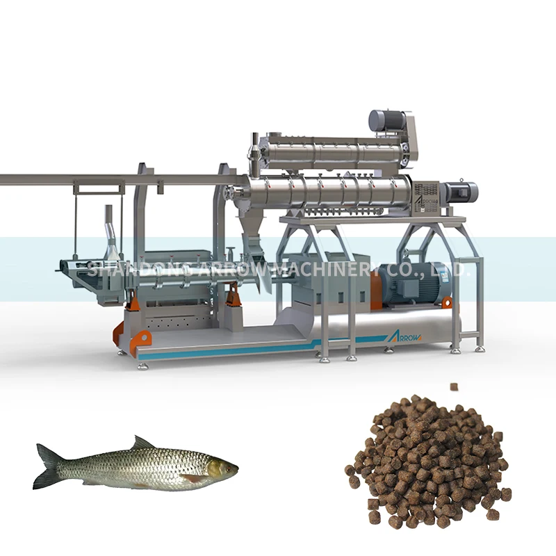10 Tons Per Hour Floating Fish Feed Machine For Fish Floating Feed Line Machine