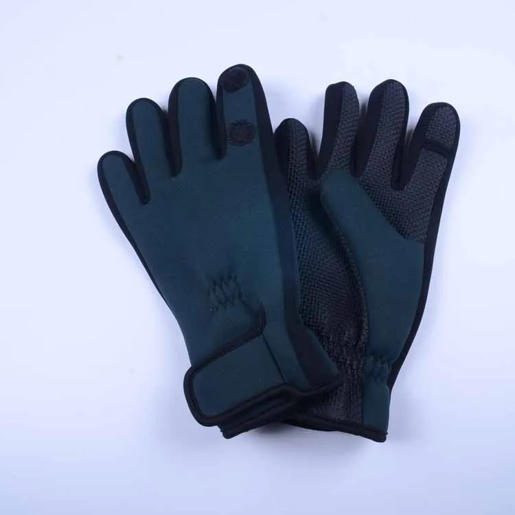 Customized Half Finger Anti-Slip Quick Drying Safety Bicycle Accessories Glove 3 Finger Cut Breathable Waterproof Fishing Gloves
