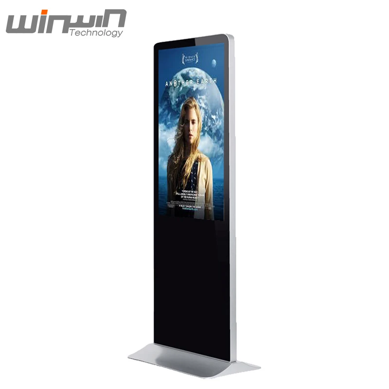 POP Android Digital Signage 43inch Free Standing Ad Board TFT LCD Ads Display