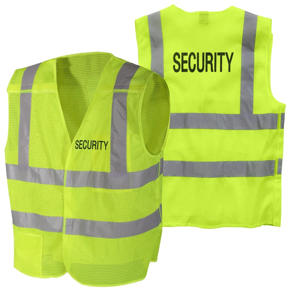 Hi Visibility Reflective Mesh Safety Vest With Reflective Strips Construction Work Vest Quality Standard Safety Workers Vest