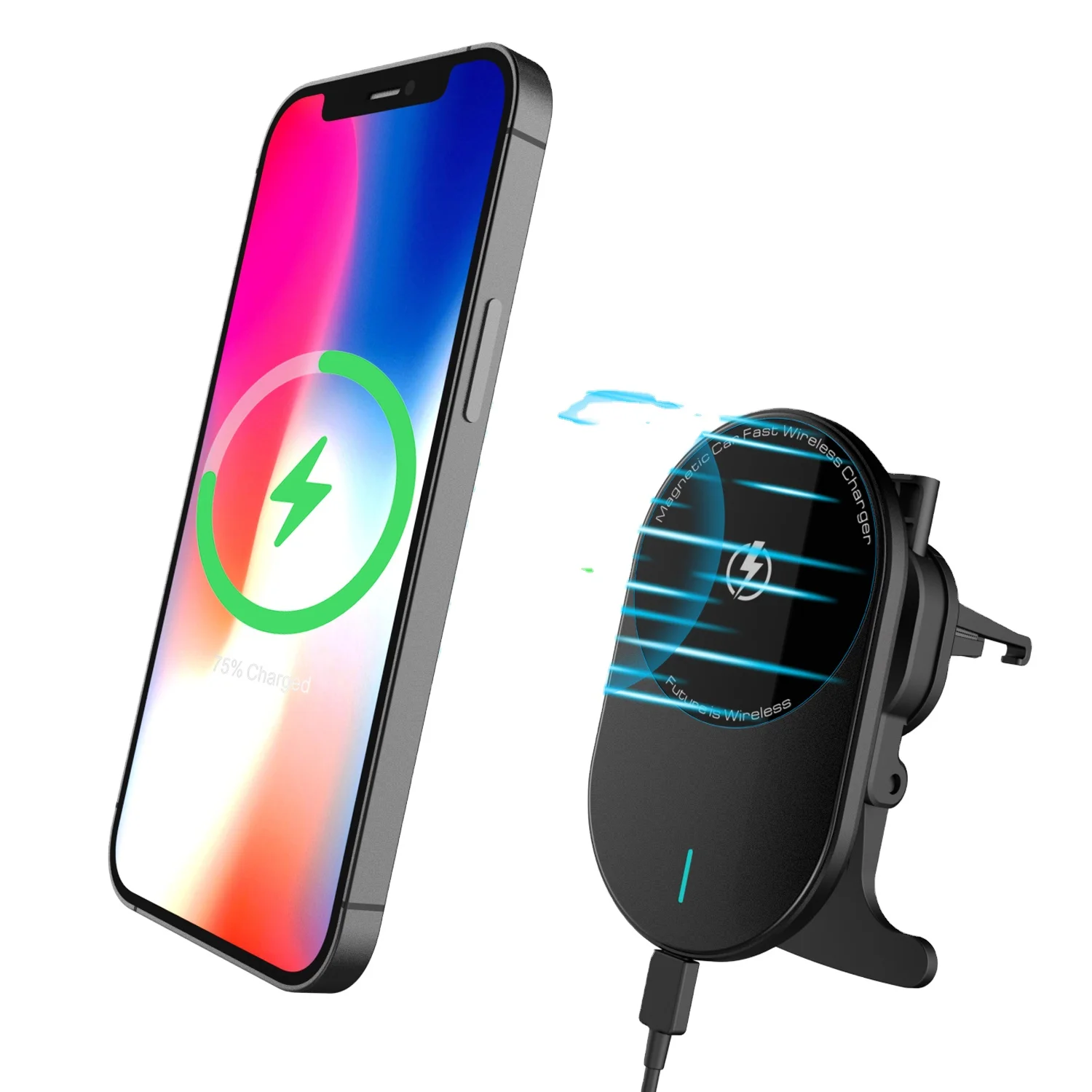 Latest 1Qi 15W Magnetic wireless flash high-load charger intelligent induction