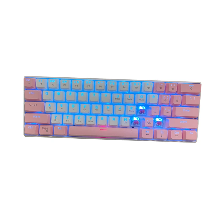 
 Hotswappable Ice blue Backlight 60%  Gaming Keyboard Slim blue/red Switch Gaming Mechanical Keyboard  
