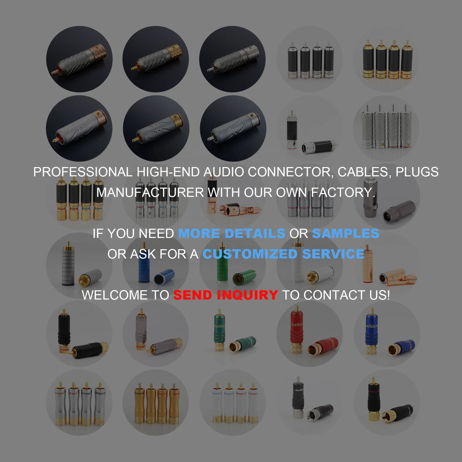 Viborg Pure Copper Rhodium Plated XLR Connector Balance Terminal 3 Pin XM202R Male XLR Plugs XF202R Female XLR Connectors