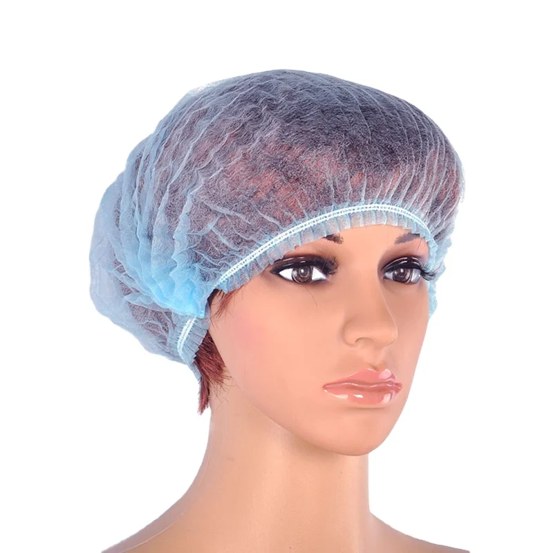 Medical Disposable PP Surgical Cap Doctor Nurse Bouffant Cap Non Woven Hair Covers Mob Clip Cap XR 3 Years Class I GB15979-2002