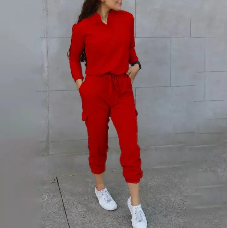 Modern Athletic Spandex Rayon Long Sleeve Scrub Uniform Nurse Jogger Pants Scrubs Sets