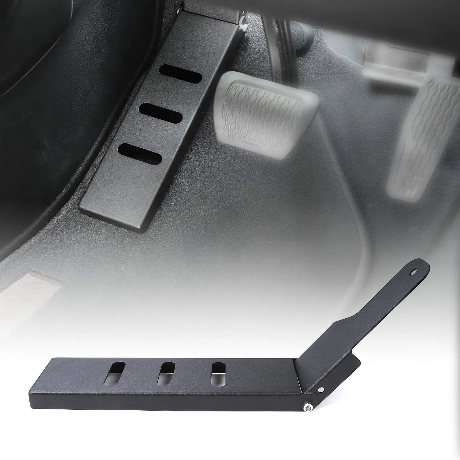 NEW WIND Steel Dead Pedal Left Side Foot Rest for Jeep Wrangler 2018-2021 Jeep Wrangler JL JLU Sport Sahara Rubicon