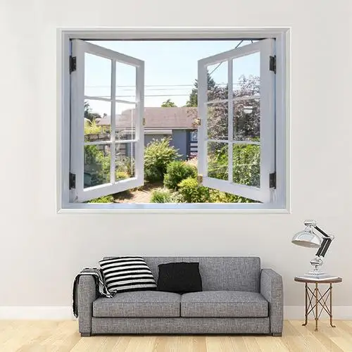 High Quality Modern PVC Windows custom Swing Opening Double Glass window