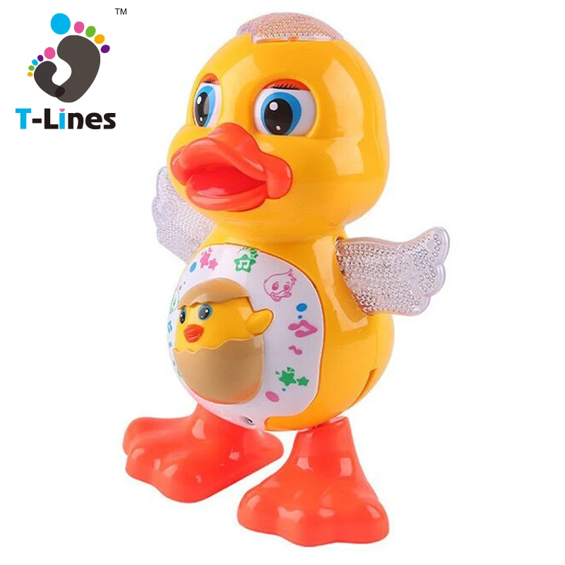 Baby plastic musical cartoon electric dancing duck toy