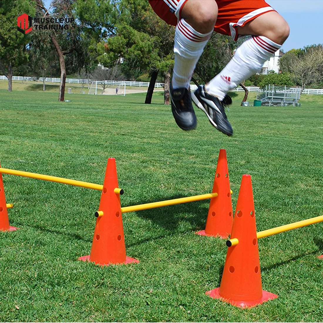 Adjustable Soccer Training Agility Speed Hurdle Cone Set