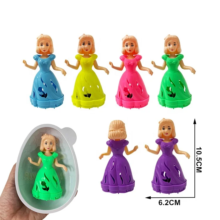 Good Quality Colorful  Princess Pull Back doll Toy for capsule surprise egg