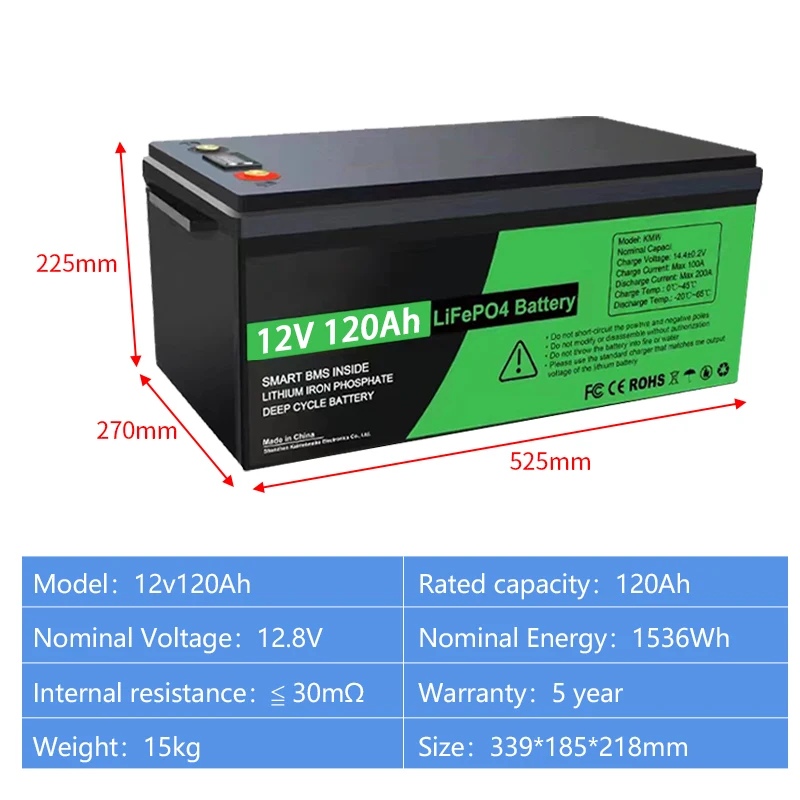 Lifepo4 12v 12.8v 15ah 50ah 100ah 120ah 150ah 200ah 230ah 280ah 300ah 314ah 320ah 340ah Lithium Iron Phosphate Battery Pack