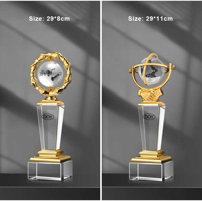 Hot Sale Custom Creative Design Logo Business Gifts Solid Glass Crystal Awards And Trophy