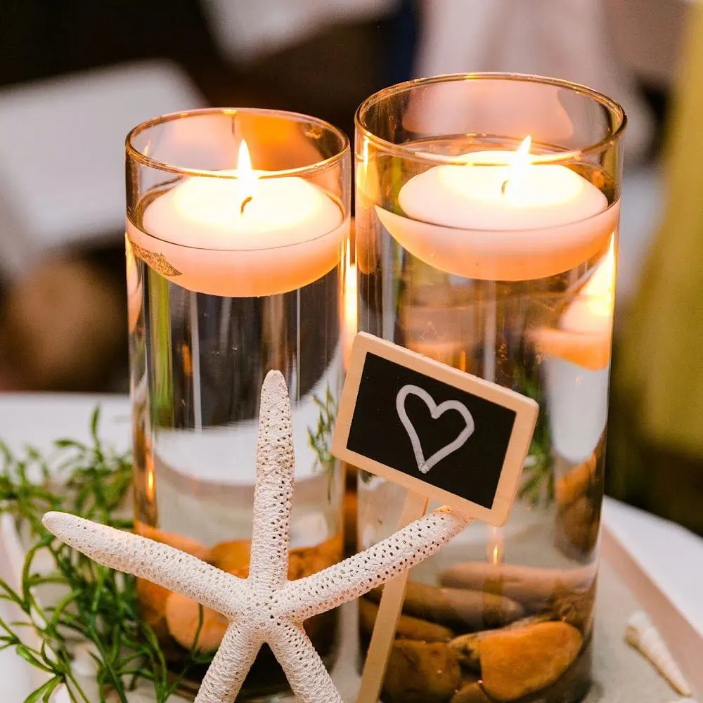 Real Wax Water Activated Floating Candle Factory Wholesale 2 Inches Handmade Customized floating candle