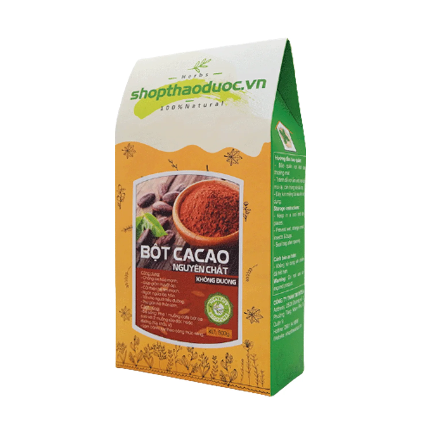 Pure Cocoa Powder 500g From Viet Nam 100% Natural Good Product Easy To Use Good Price OEM Private Label