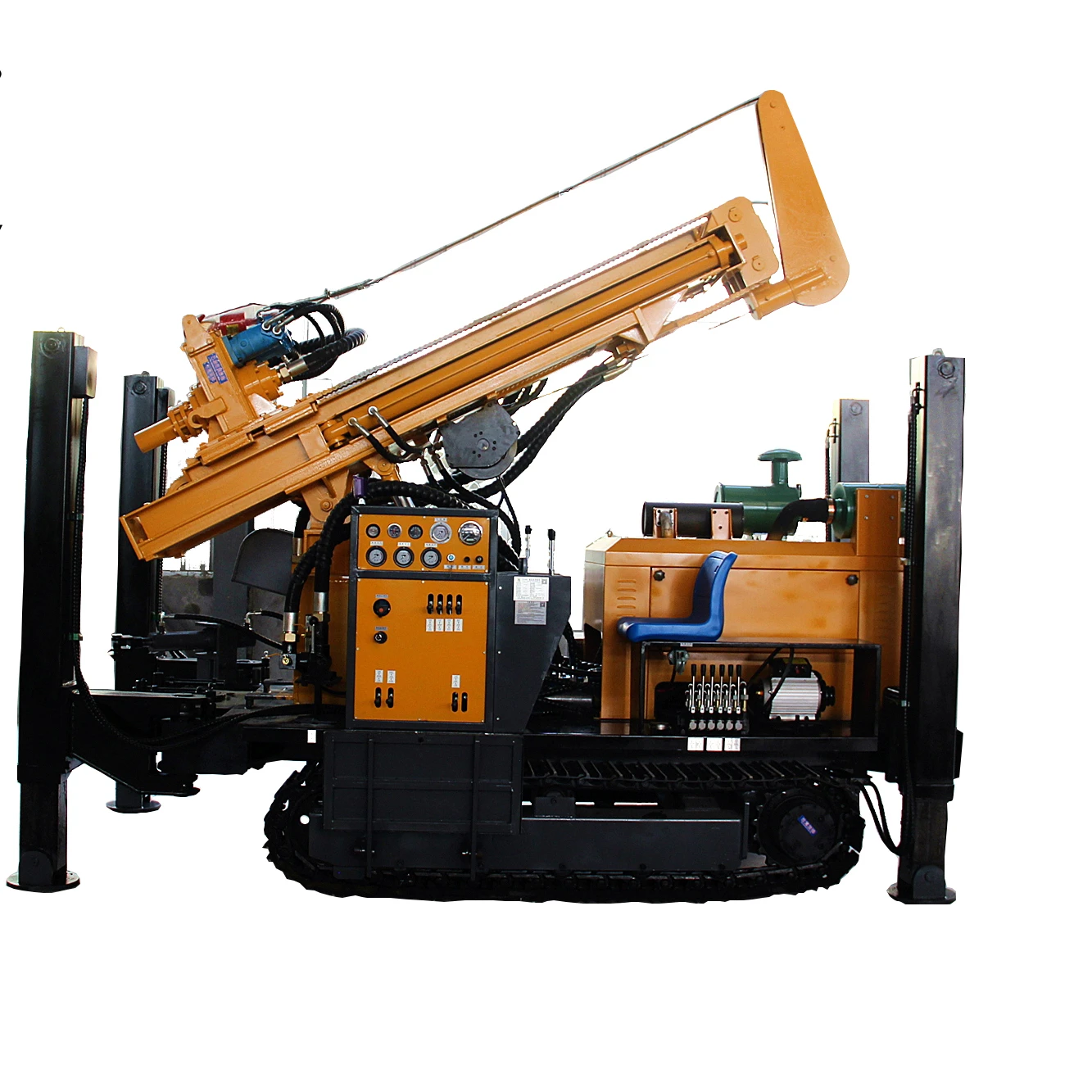 2023 Latest models 350m depth easy operation hydraulic crawler water well drilling rig with high click