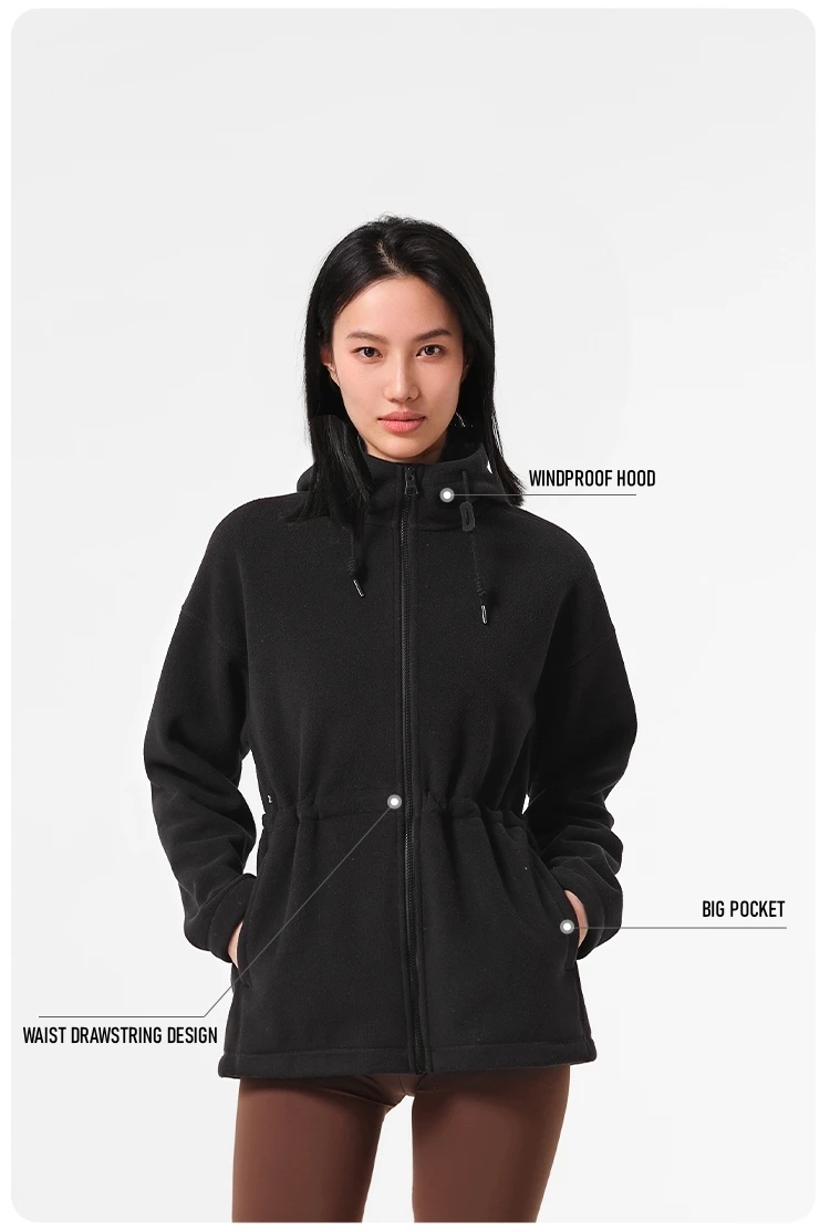 Men Women Winter Fleece Outdoor Sports Thermal Windbreaker hooded sports hoodies warm fleece jacket