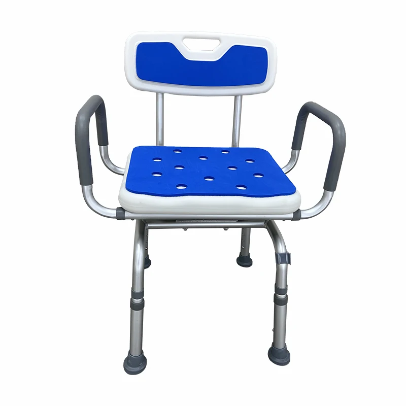 360 Degree Rotatable Foldable Shower Seat inside Folding Shower Chair for Enhanced Bathroom Safety Equipment