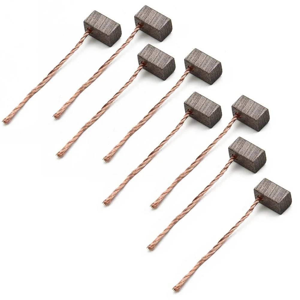 8pcs Carbon Brushes 6x6x10mm Blower Motor Fan Windshield Wiper Brush Power Tool