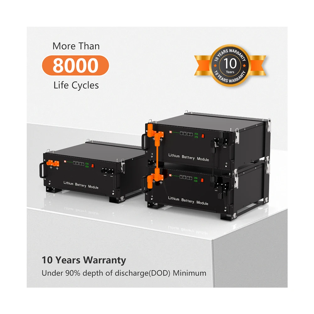 15 Years Lifespan Lifopo4 200 Ah Lithium Battery 48 Volts Lithium Phosphate Battery Including BMS and Cable