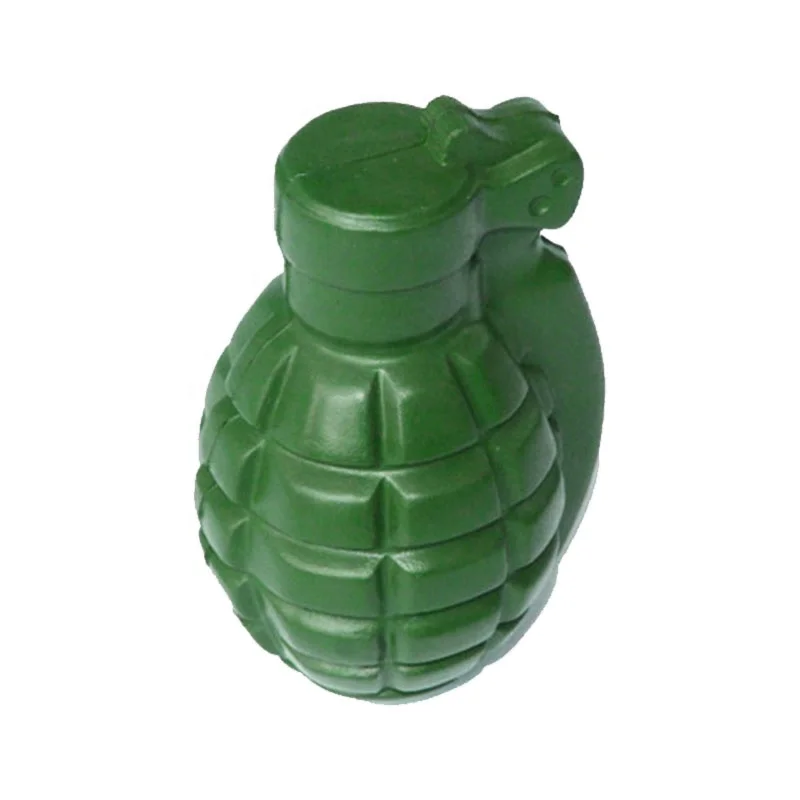 Factory Sale Novelty Manufacturer Cheap High Quality Simulation Antitank Grenades Shape PU Anti Stress Ball Toys Frag Stress Relief Toys