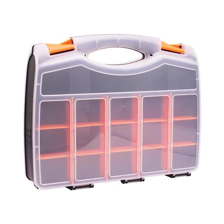 10 Compartment Organizer with Impact Resistant Polymer and Customizable Removable Plastic Dividers