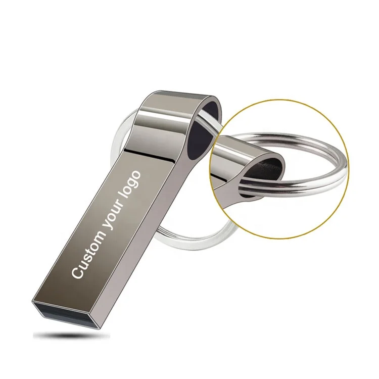  Недорогой рекламный подарок высококачественный металлический мини usb флеш-накопитель 2 0 с кольцом для