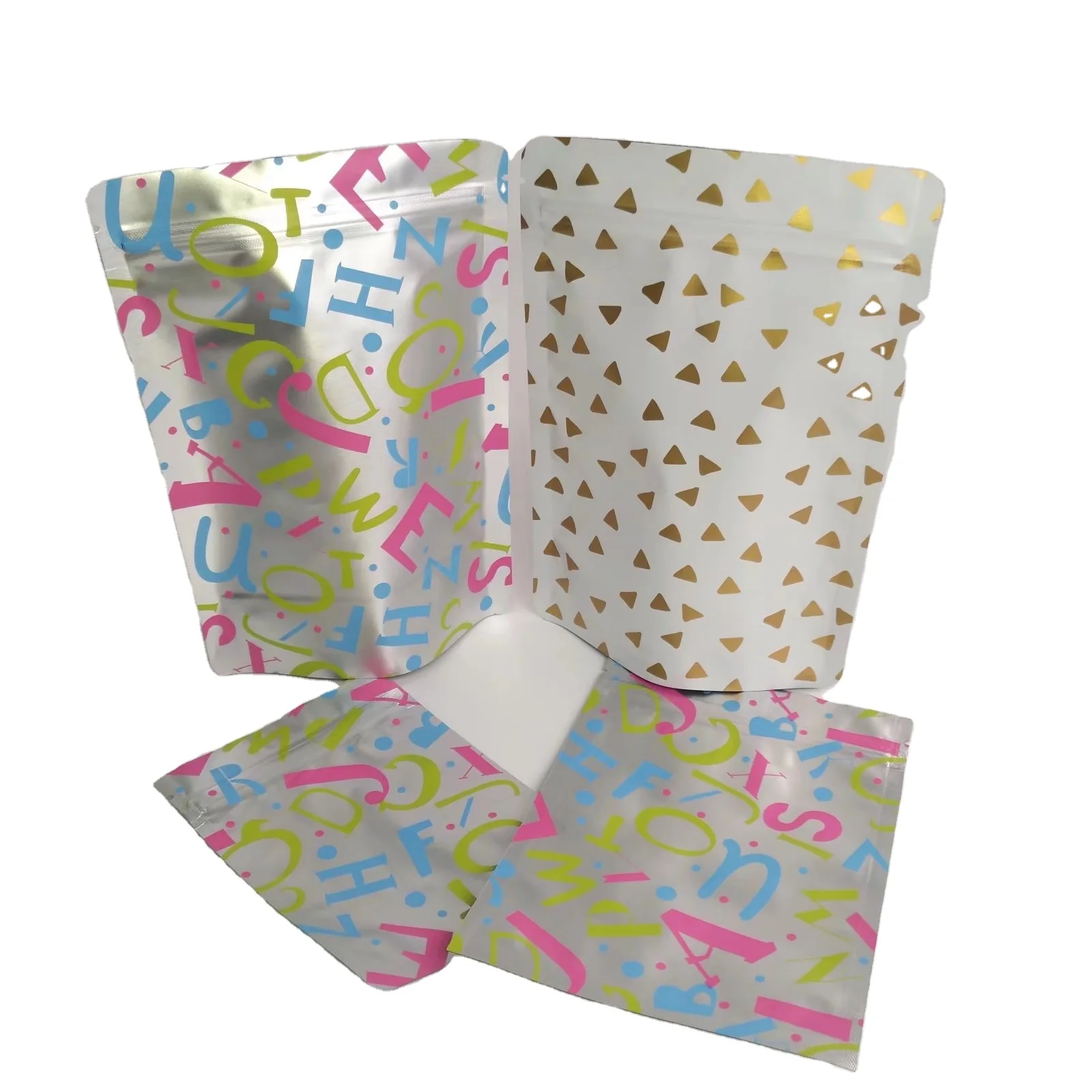Stand Up Heat Sealing Flat Bags With Clear Window 40G Roasted Shelled Edamame Food Storage Snack Cookie Packaging Bags