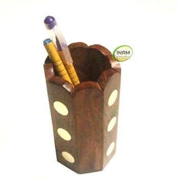 Лучшее качество красивая и дизайнерская деревянная подставка для ручек ручной работы // декоративная