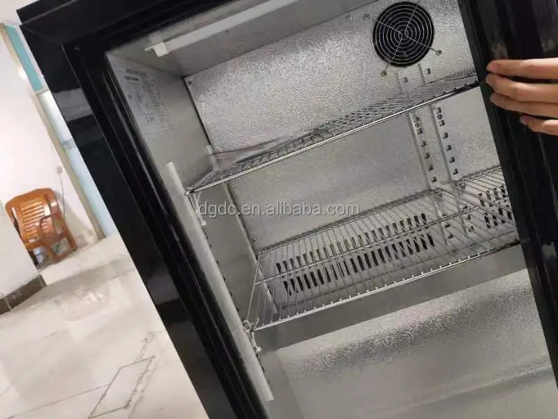 3 Sliding Glass Door Black Stainless Steel  Beverage Display Refrigerator Back Bar Beer Cooler