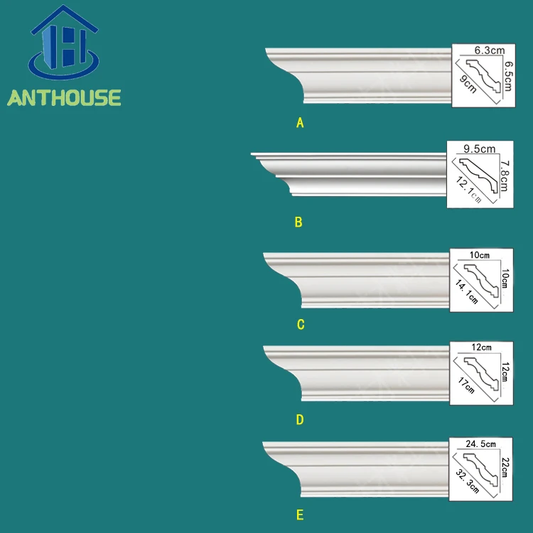 Европейский стиль, полиуретановые рельсы для крепления стульев, карниз, молдинг, Корона из полиуретана, молдинг для потолочного литья
