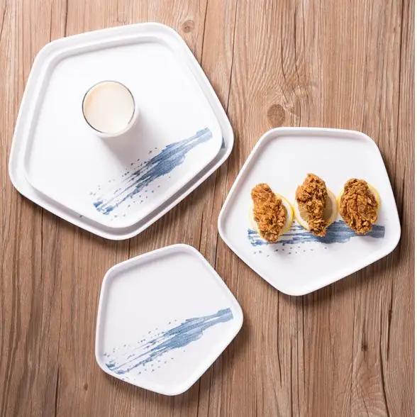Melamine Dinnerware Set Kitchen Tableware Nordic Style Melamine Bowl Plates Dishes For Restaurant
