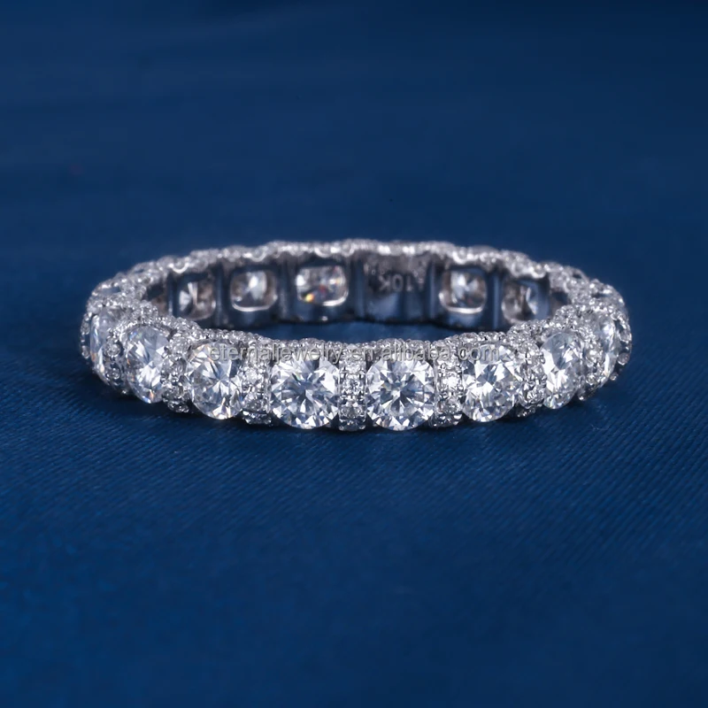 Factory Custom Classic Luxury Eternal Rings 925 Sterling Silver Solid Gold Fine Jewelry Moissanite/Lab Diamind/ Diamond Rings