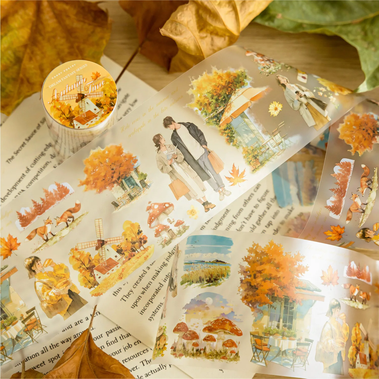 38*70mm beautiful scenery romantic boys and girls pet tape for scrapbooking or journaling