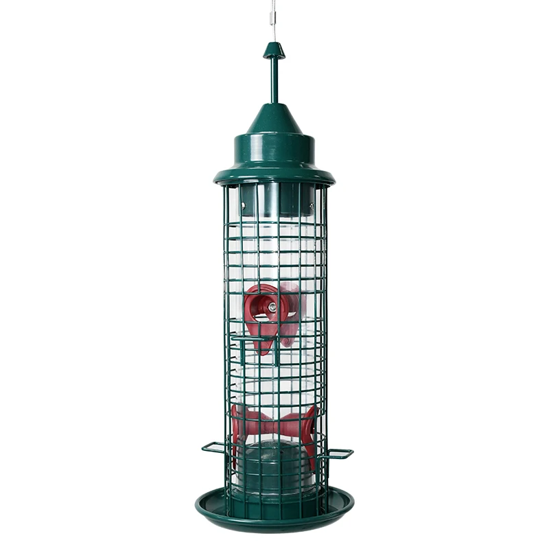 Hot sale metal cage pagoda shaped squirrel proof squirrel baffle wild hanging bird feeder