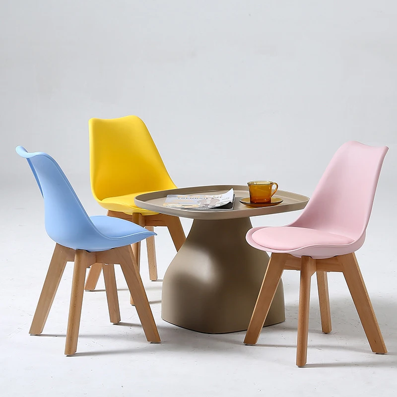 Smart-Furn Kids Chairs with natural wooden legs kids furniture set kraft round activity toddlers chair gift for ages 3-8