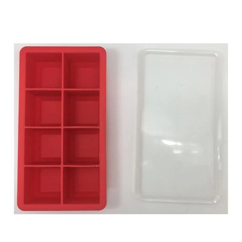 Wholesales 8 cavity silicone personalized ice cube tray mold