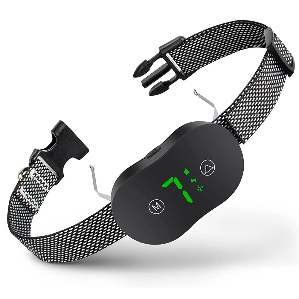 Amazon Hot Waterproof And Anti-barking Pet Dog Training Collar Lcd Display Rechargeable Remote Dog Training Collar