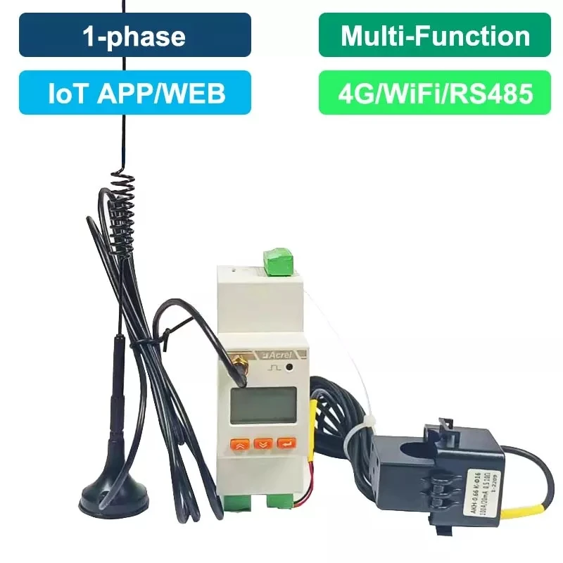 Acrel ADW310-HJ-D16-4GHW 4G single phase Energy Meter with app for remote monitoring ct type smart energy meter sim card