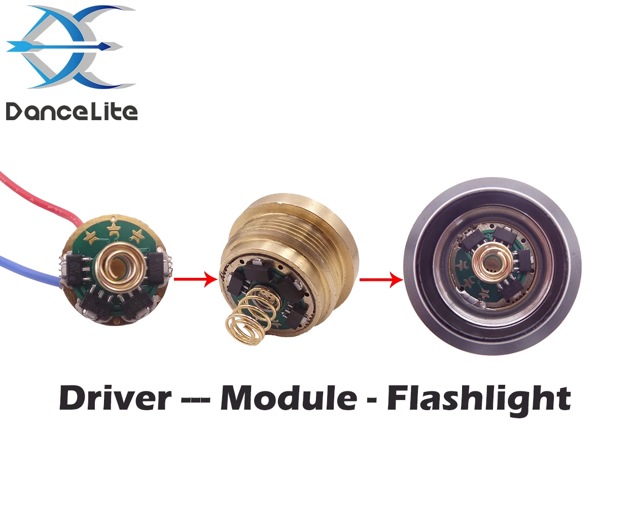 17mm AMC7135 4200mA Circuit Board 3.7V 8/10/12*7135 Stable Constant Current Driver Board Memory Function (1/3/5 MODE)