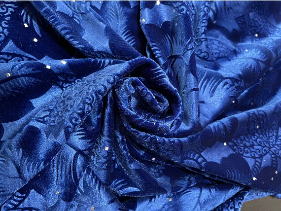 
93 polyester 7 spandex fabric KS velvet light color fabric from factory 