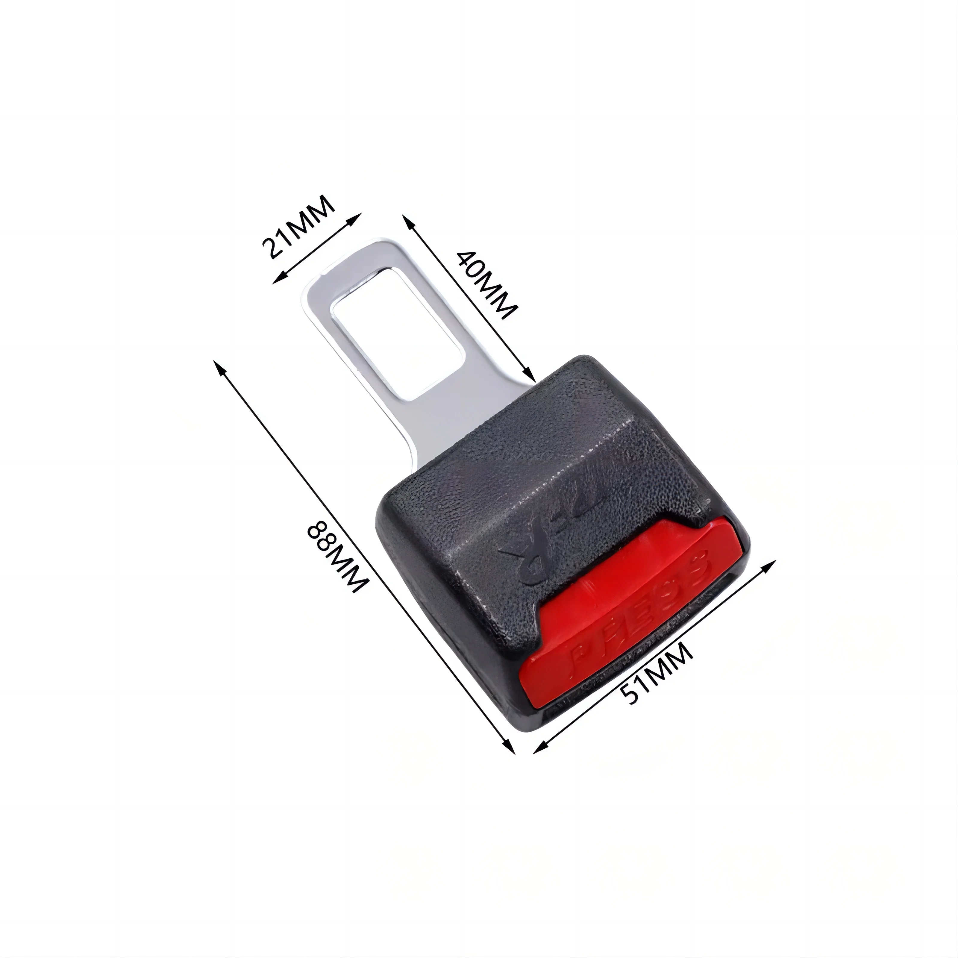 Creative Black Car Seat Belt Clip Extender Safety Seat Belt Lock Buckle Plug Thick Insert Socket
