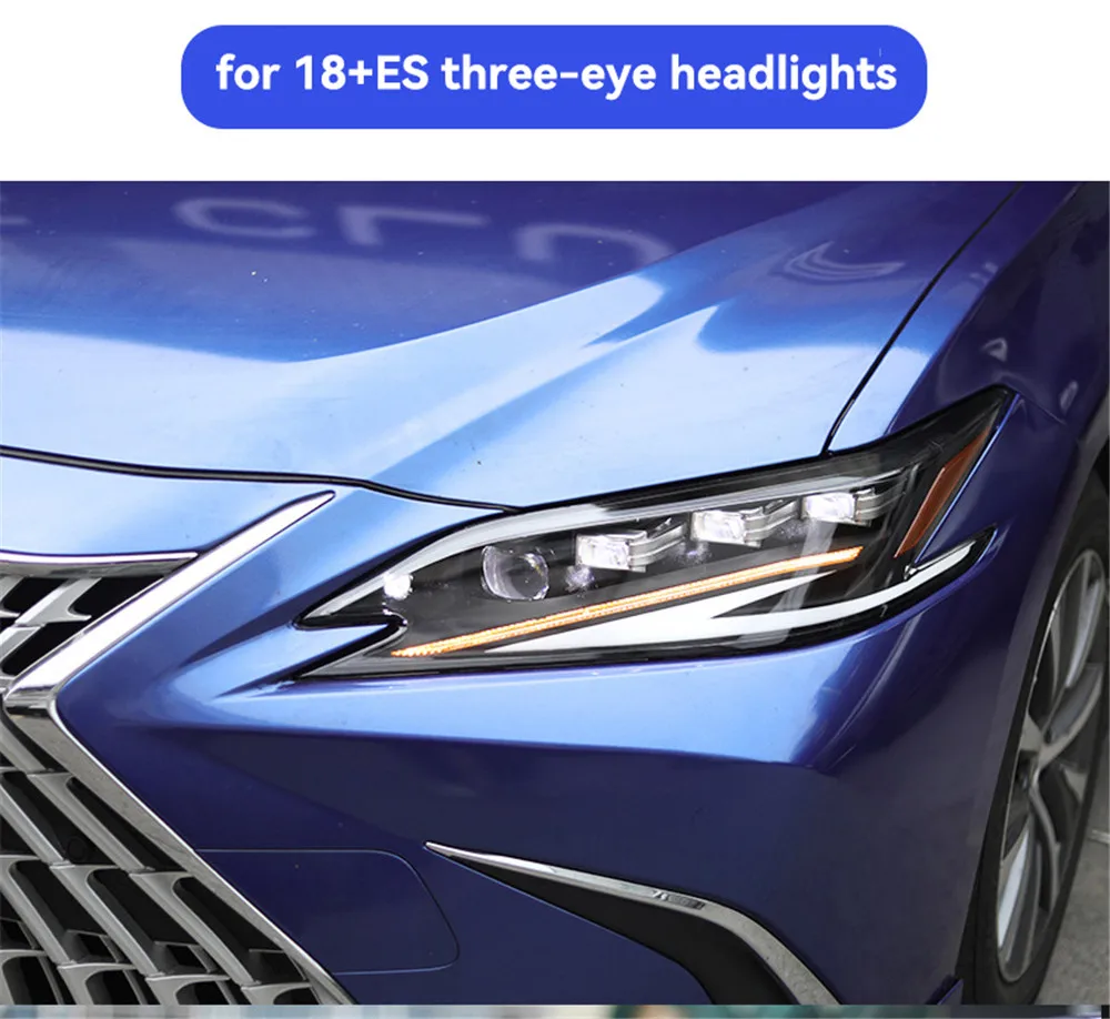 Car Headlights LED fiber optic light for car Edition For Lexus ES 2018-2022 original headlight multi-function beam quality