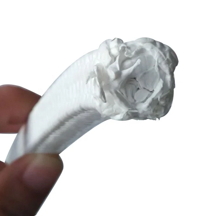 PTFE rope gland packing with silicone lubricant