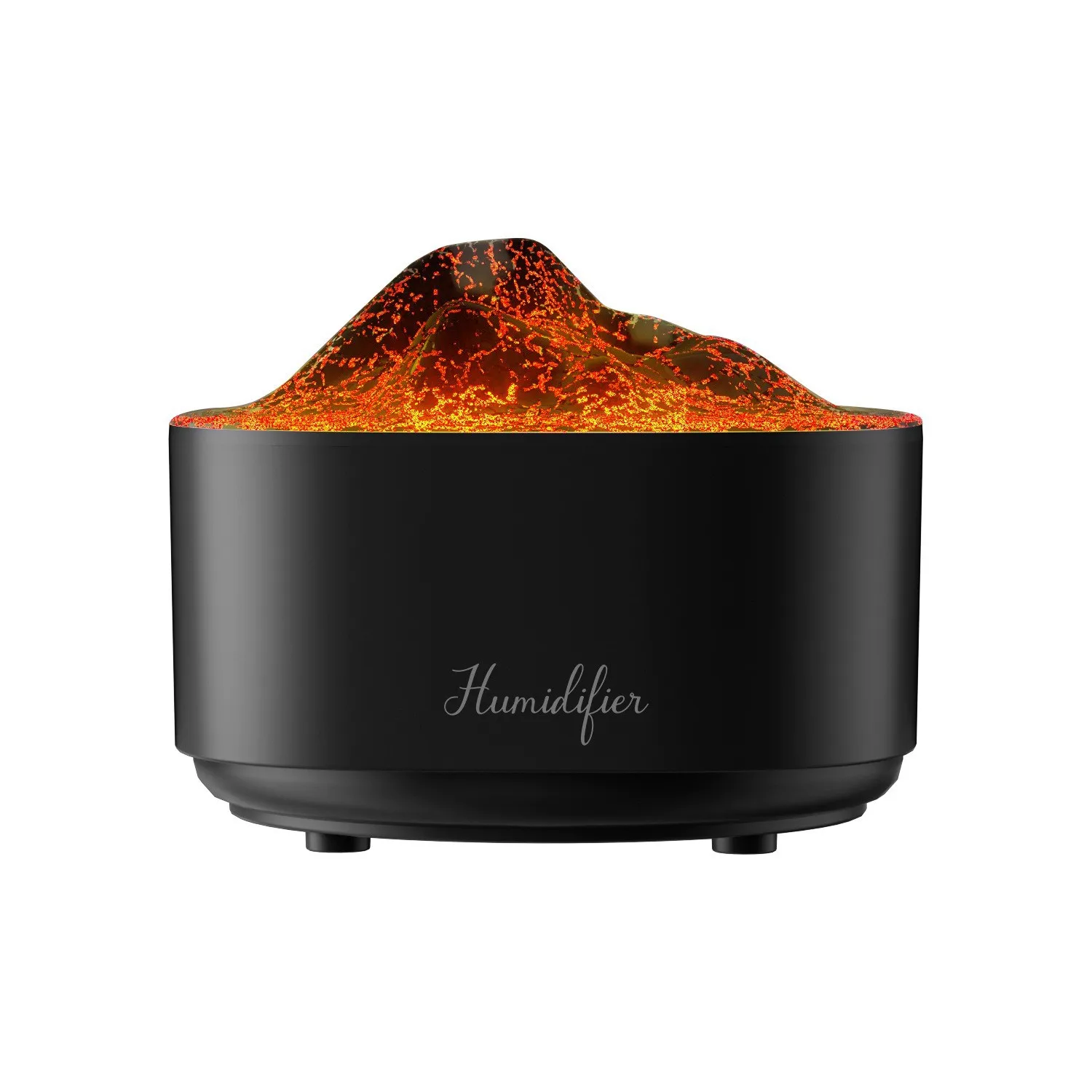 Portable Large Capacity 1500Ml Noiseless Cool Mist Humidifier Vocalno Fire Flame Air Diffuser Humidifier Colorful ambient light